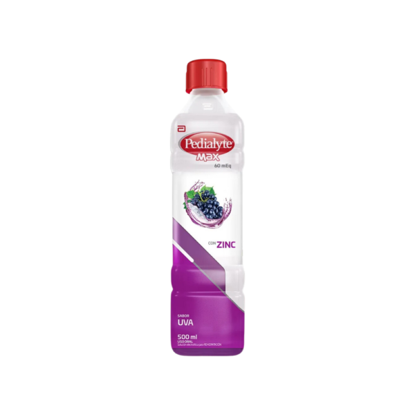 Pedialyte 60 Zinc | Frasco x 500ml | Uva 99 | Bonne Santé Group - Productos para el cáncer y VIH