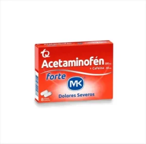 Acetaminofen forte 500mg Cafeina 65mg 8 tabletas Tecnoquimicas Bonne Sante.