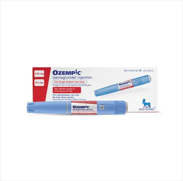 Ozempic 1.34mgml semaglutide inyectable caja 1 pluma 6 agujas Novo Nordisk Bonne Sante