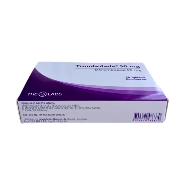 Trombolade-50-mg-Eltrombopag-Caja-con-28-tabletas-The-Labs-Bonne-Sante