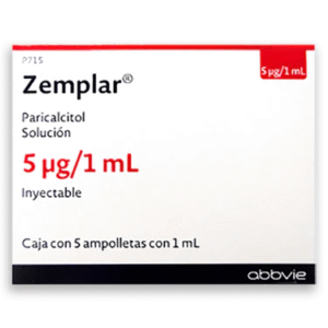 Zemplar 5 mg Caja Con 5 Ampollas Con 1 mL