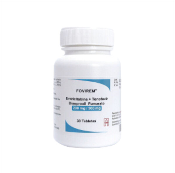 Fovirem 300/200mg | Caja con frasco x 30 tabletas recubiertas e1. Fovirem Tarro | Bonne Santé Group - Productos para el cáncer y VIH